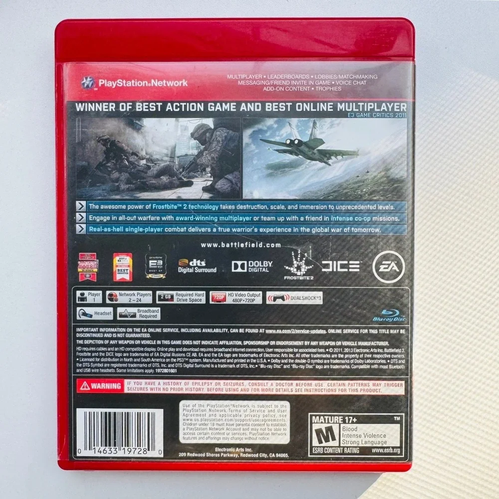 Battlefield 3 Greatest Hits Sony PlayStation 3 PS3 DICE EA 2011 Military Game